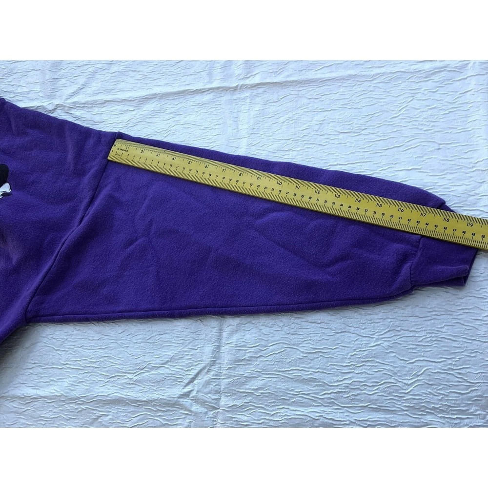 Vintage Mickey Unlimited Purple Sweatshirt XL Brazos Sportswear Disney Crewneck - Picture 9 of 9